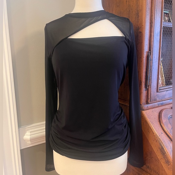 VENUS Tops - Venus Mesh Detail Top